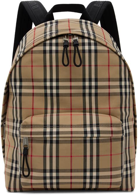 link vintage check canvas backpack burberry|Check Backpack in Archive beige .